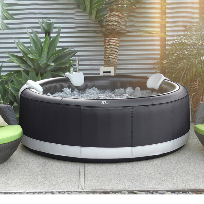 4つの人の屋外の円形の渦の膨脹可能な温水浴槽のProtableのマッサージの浴槽0